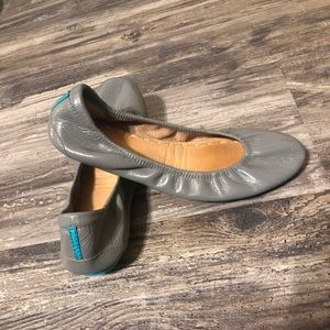 Tieks Taupe Flats (Painted Grey)